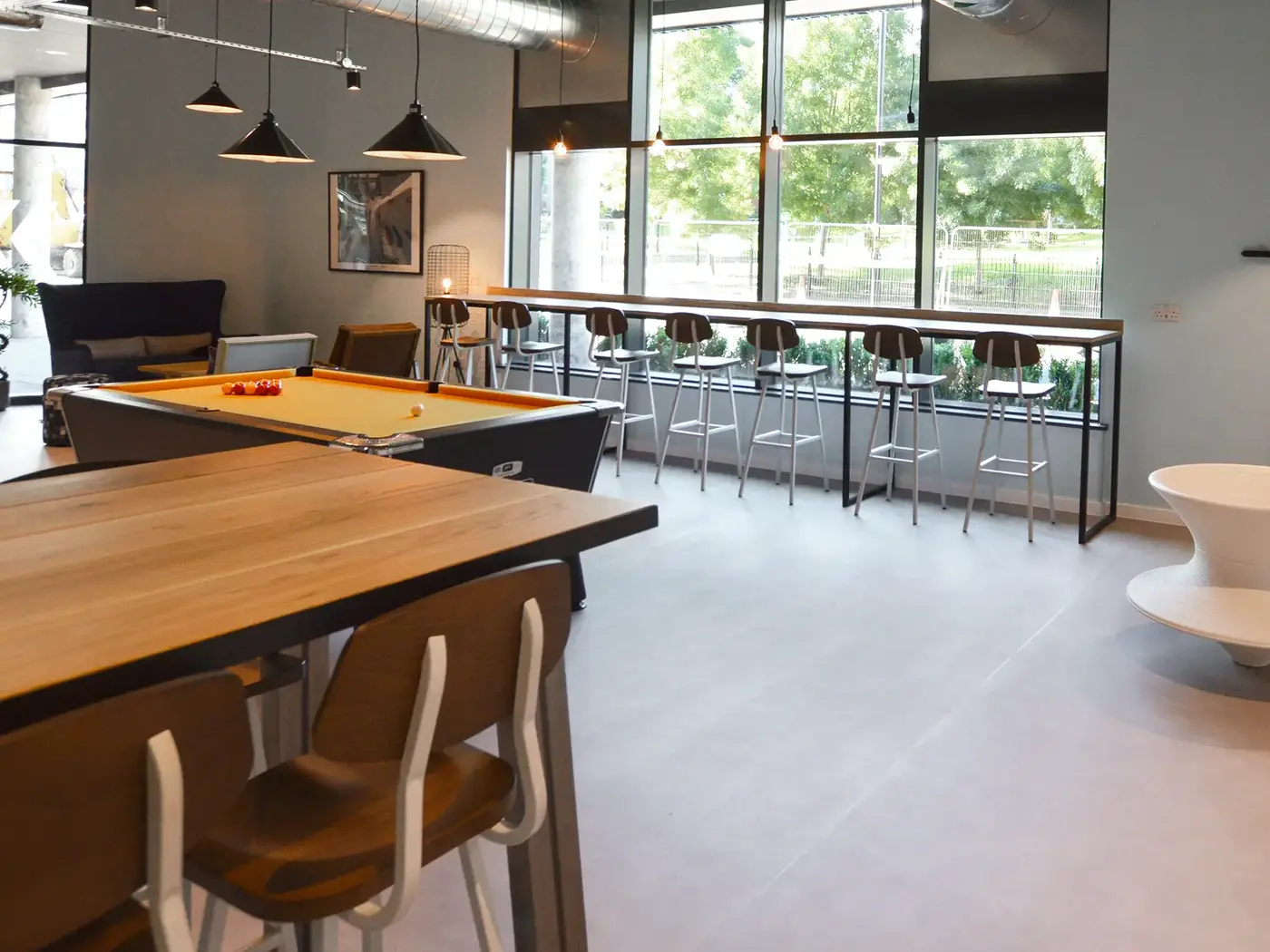 Tagg Barstool installed in a hospitality interior