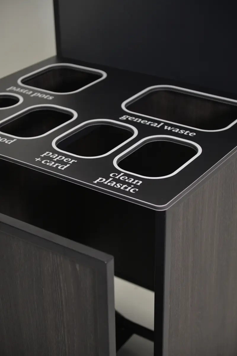 The Recycling Station installed in a hospitality interior