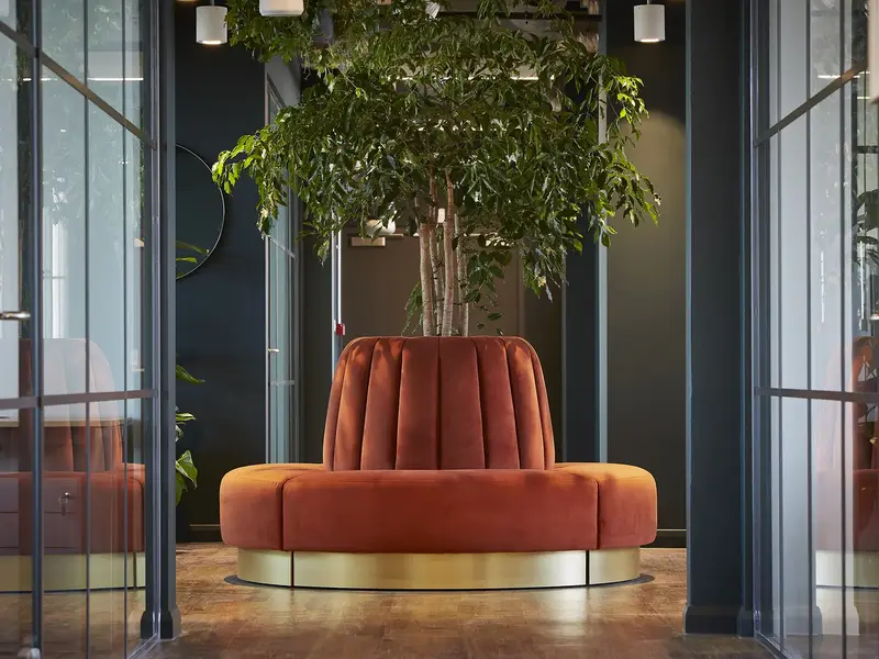 London Banquette installed in a hospitality interior