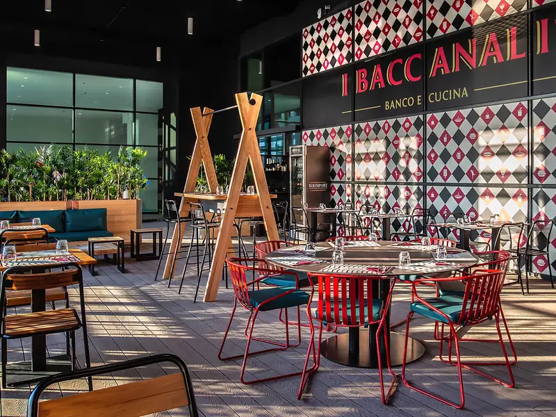 Wigwam Table installed in a hospitality interior