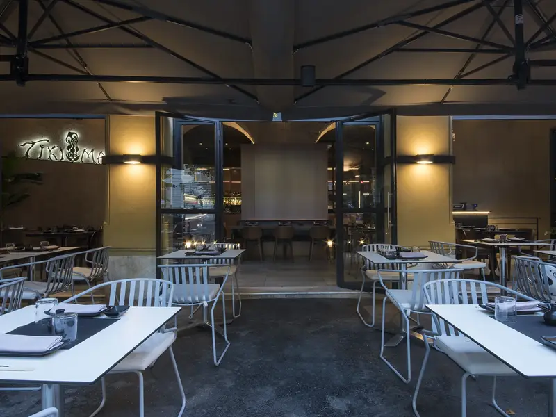 Moda Side Chair installed in a hospitality interior