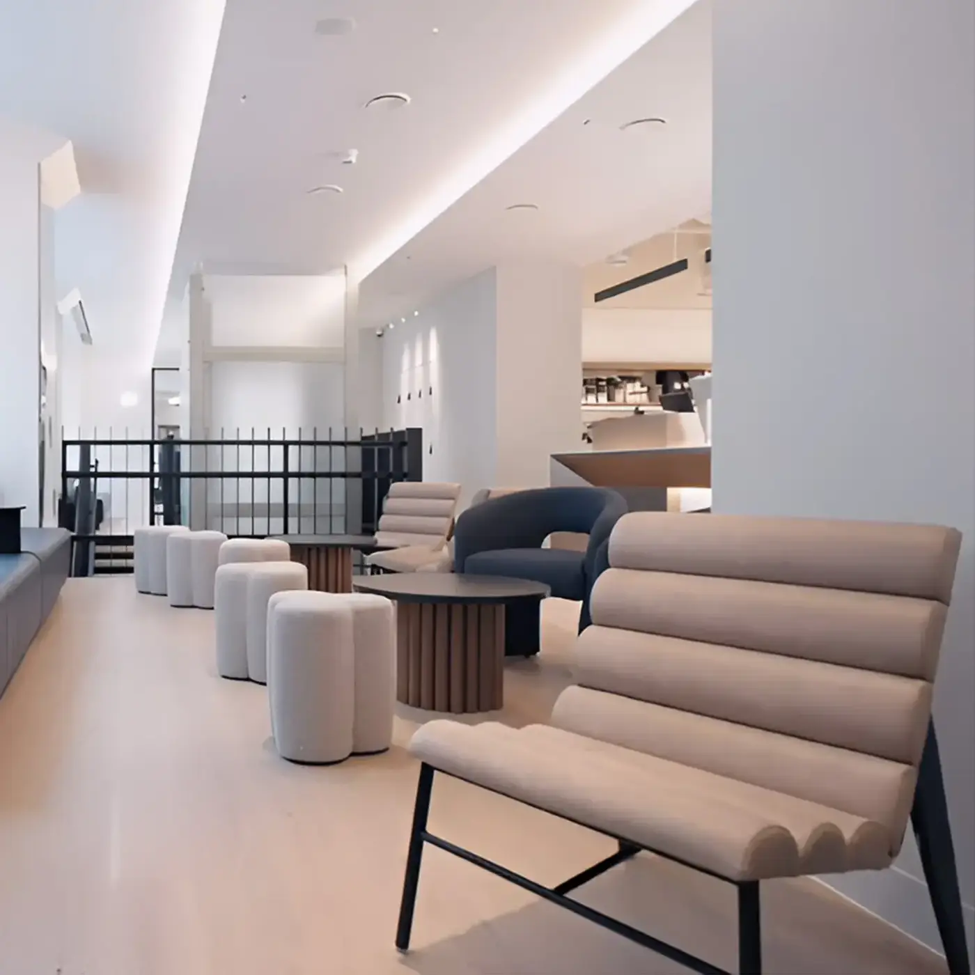 Kite Lounge Chair installed in a hospitality interior