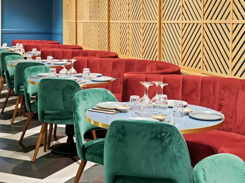 London Banquette installed in a hospitality interior
