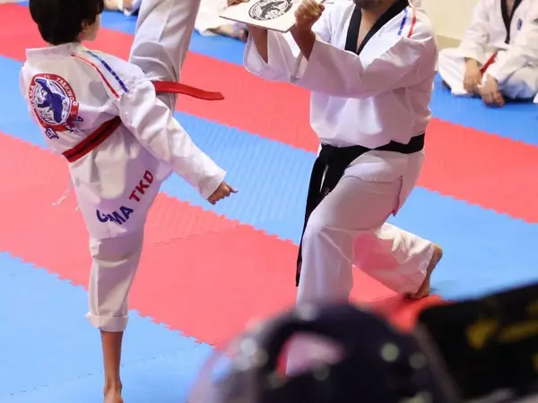 Rompimiento de tabla en clases de Taekwondo Cumbres Monterrey