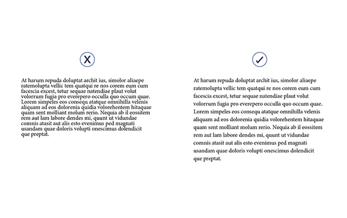 Balanced Use of White Space