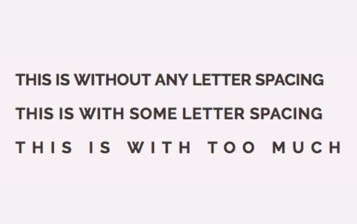 Letter spacing