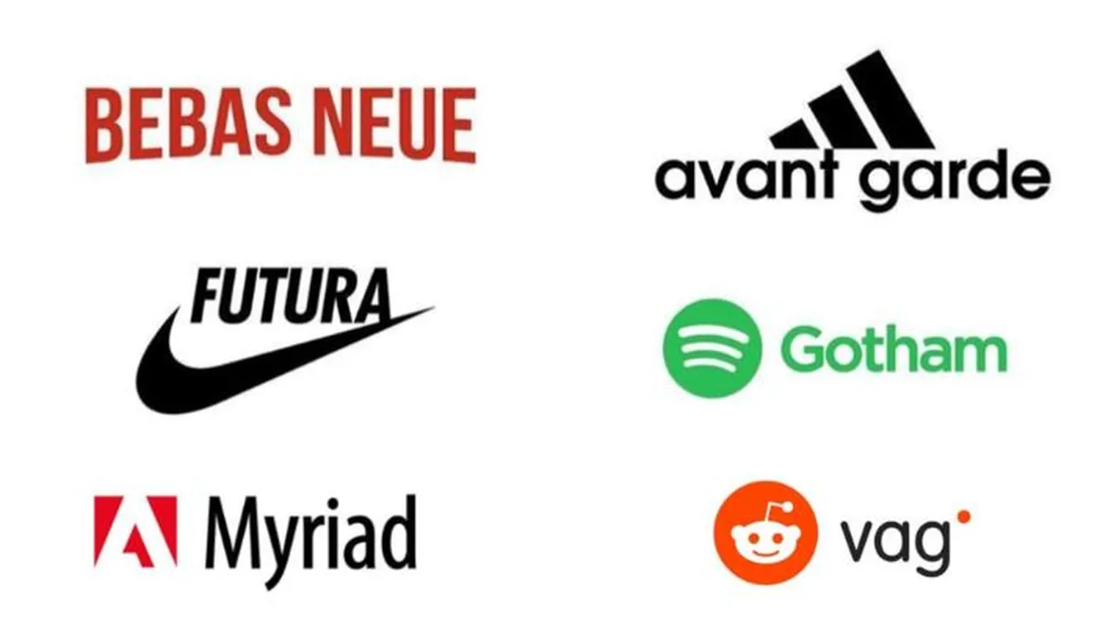 Example of typography in famous logos