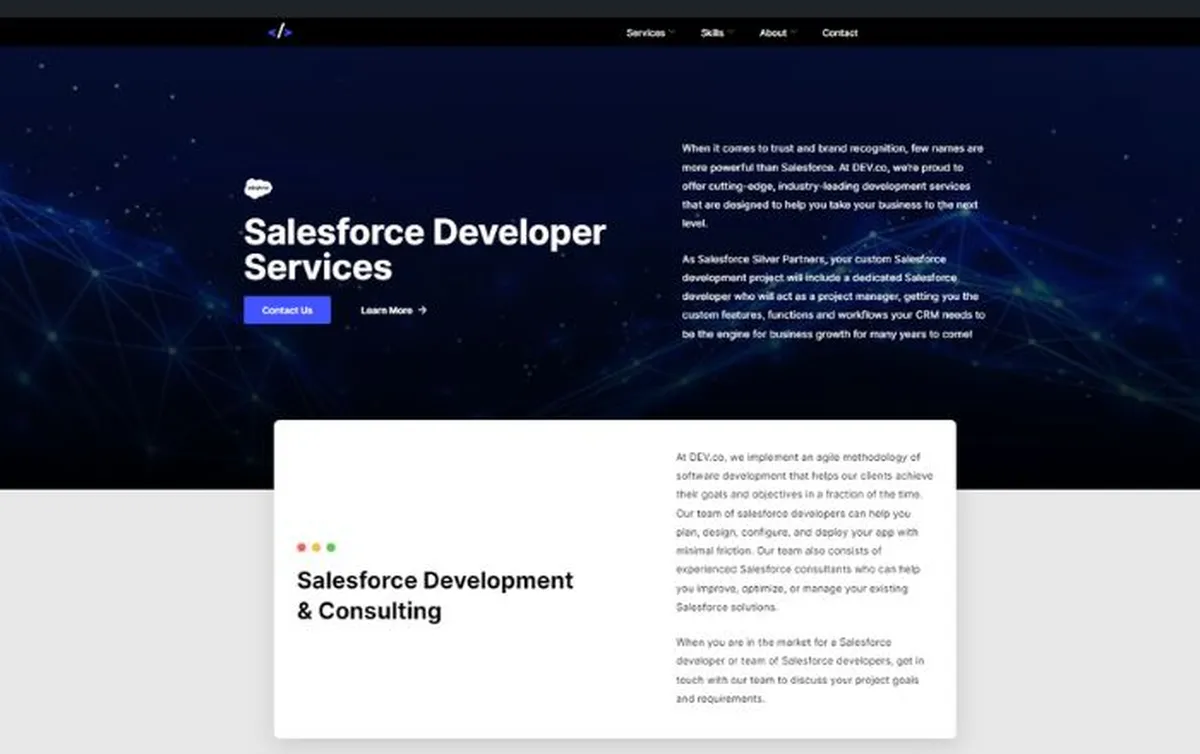 Dev.co Sales force CRM services