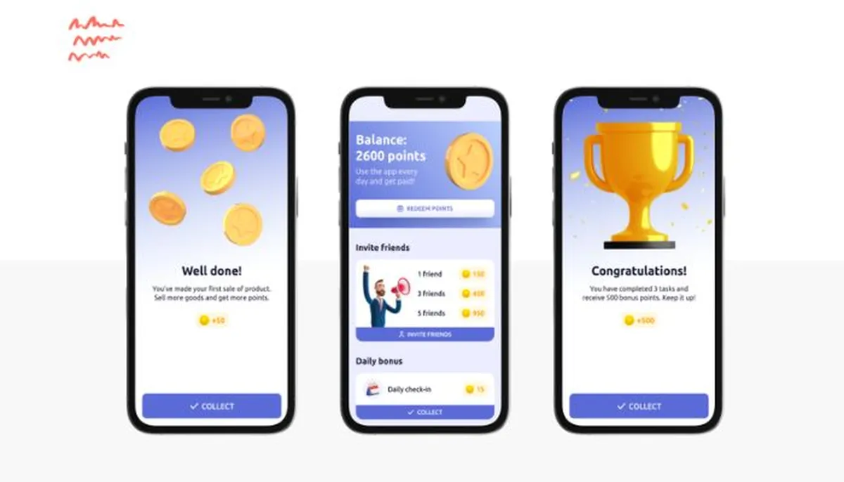 Earning points in app for a challenge