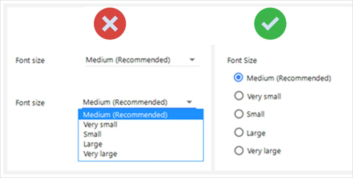 Use Radio Buttons