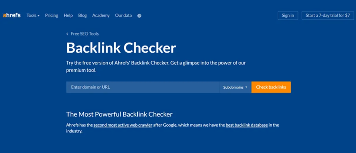 backlink checker tool