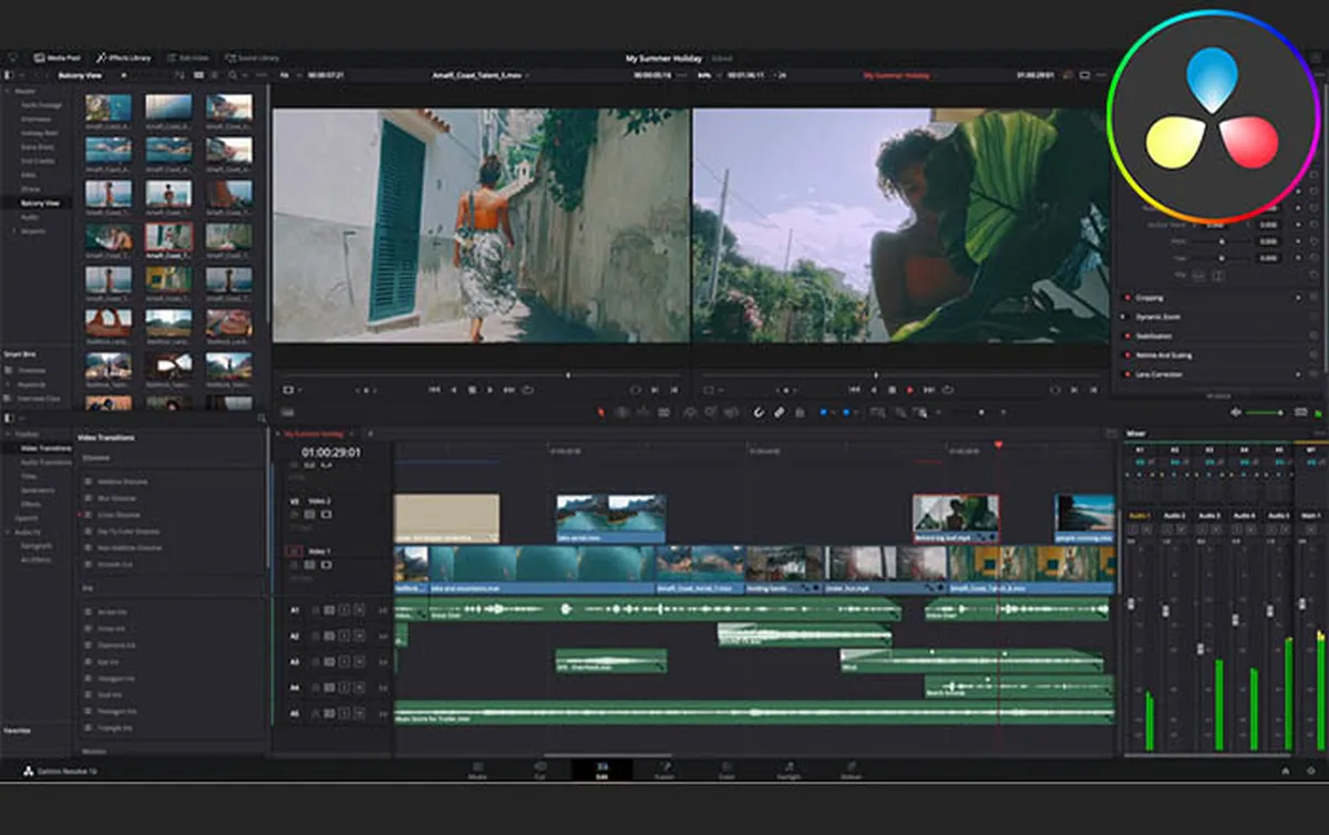 DaVinci-Resolve video editing
