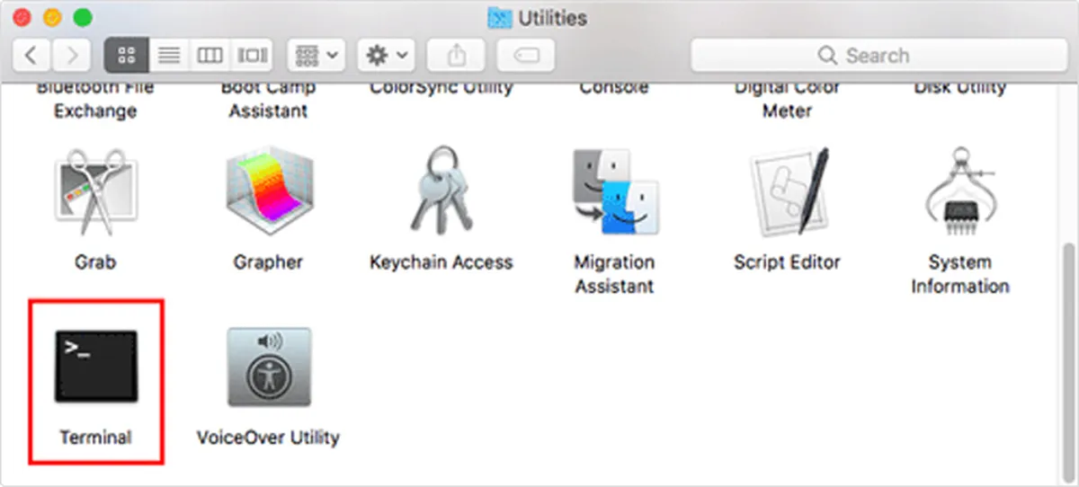 Terminal Program on Mac