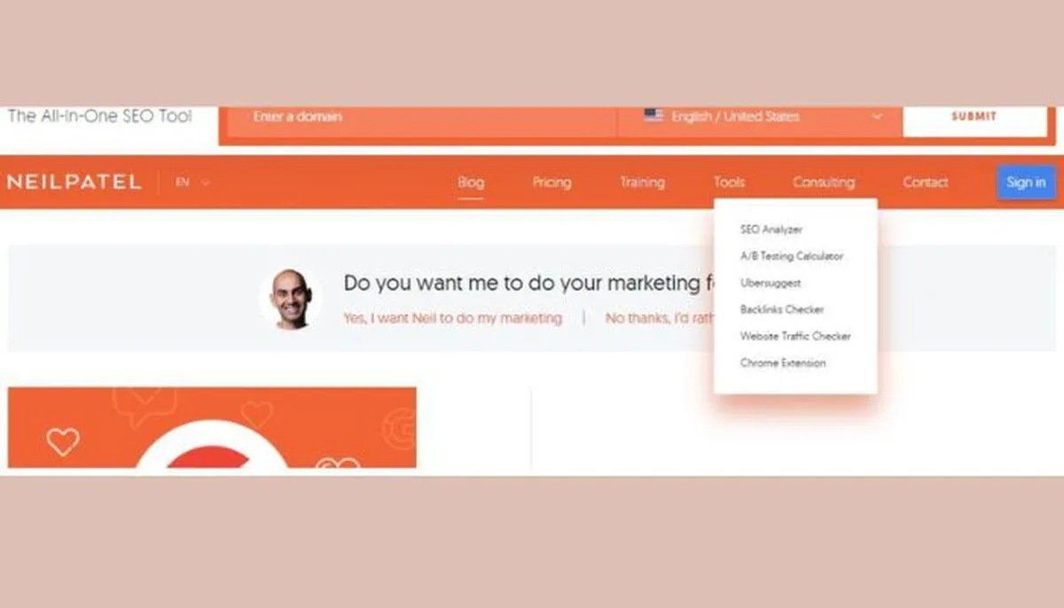 Design your header menu