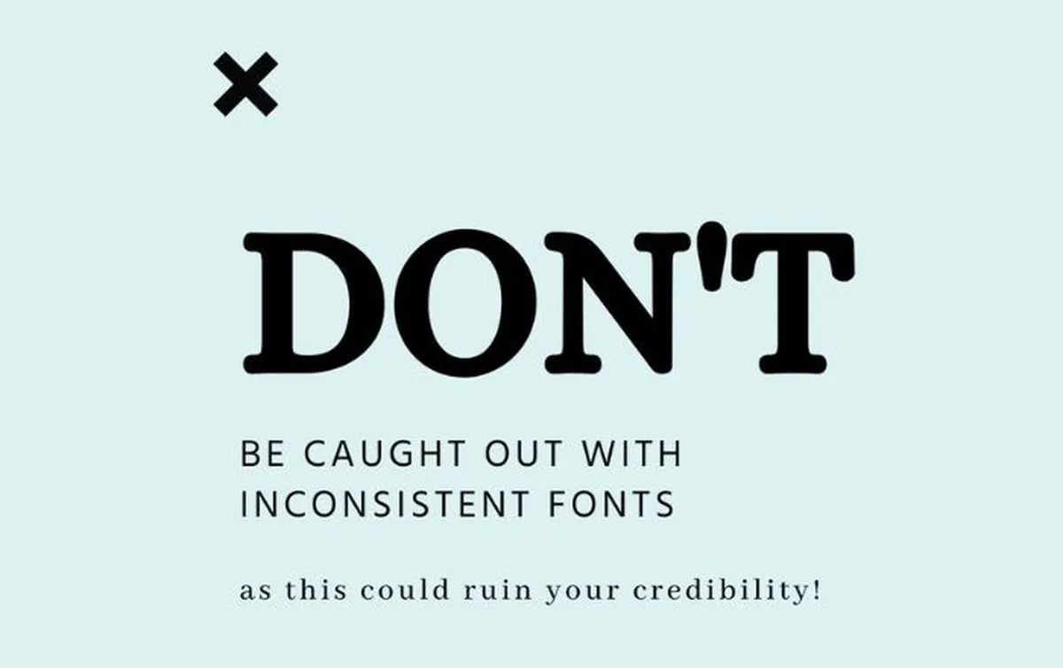 Inconsistent typography
