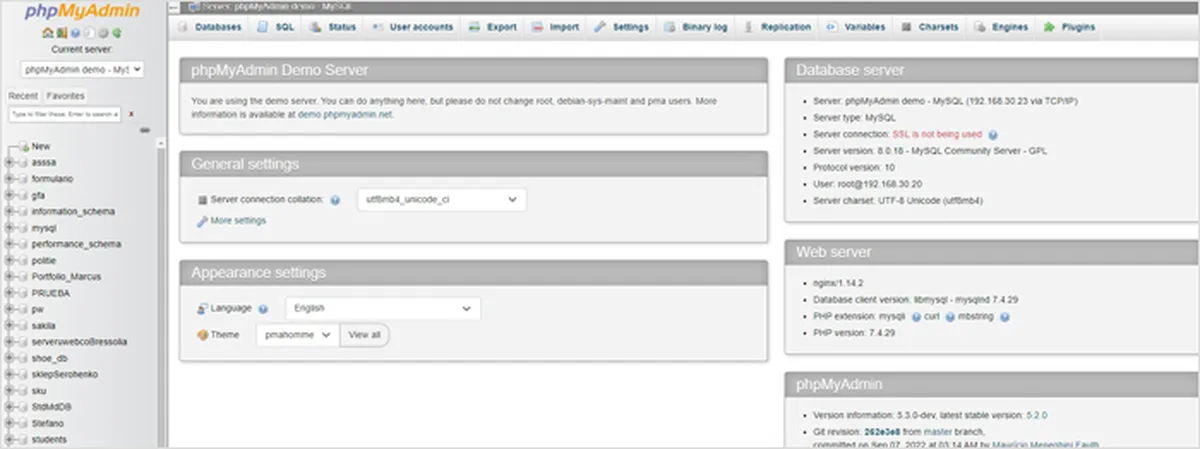 PHPMyAdmin