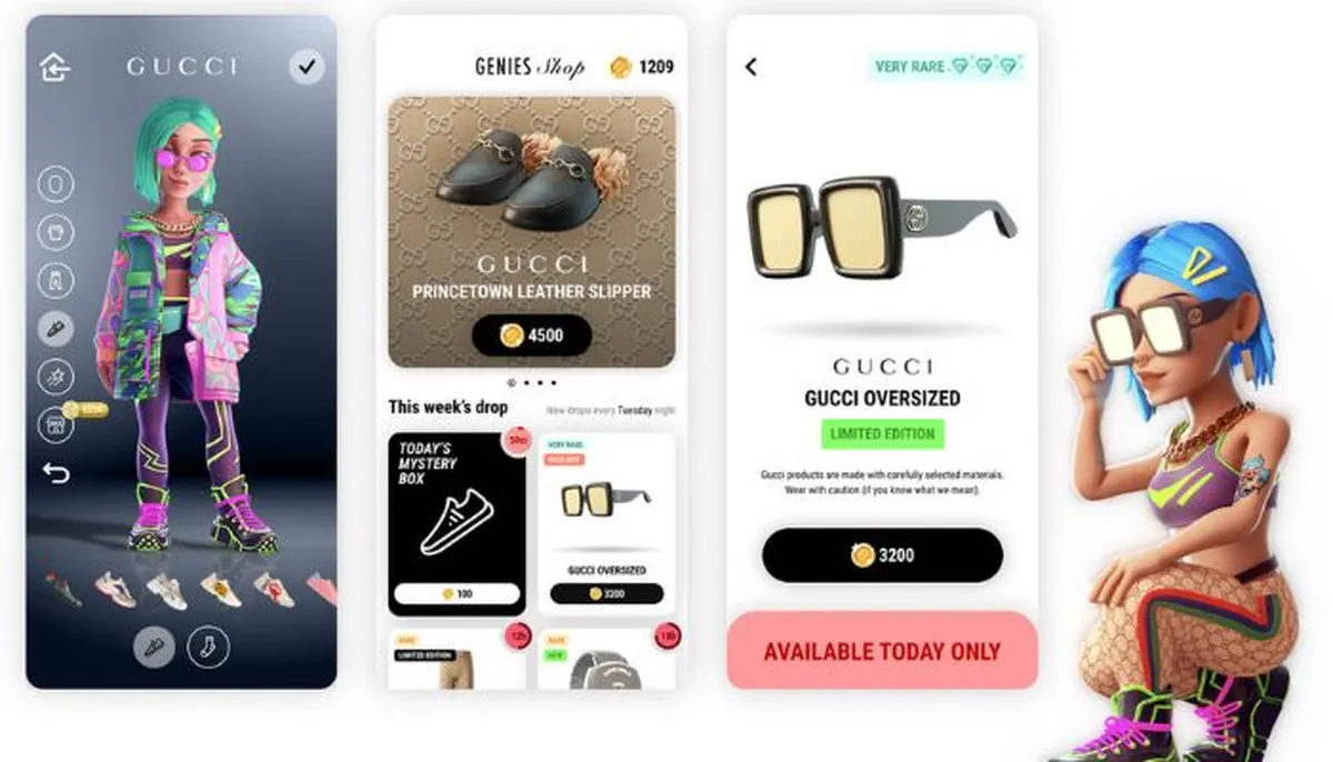 Gucci using avatar in their brand