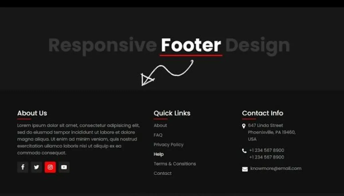Components of a Website Footer