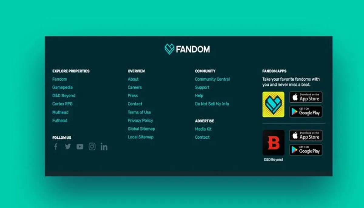 design consideration of footer