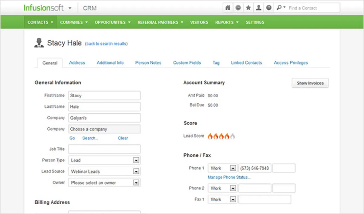 Infusionsoft CRM