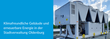 Eine Großwärmepumpe auf dem Dach eines Schulgebäudes. Foto: Stadt Oldenburg