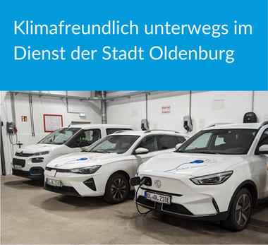 Klimafreundlich unterwegs mit dem E-Fuhrpark der Stadt Oldenburg.