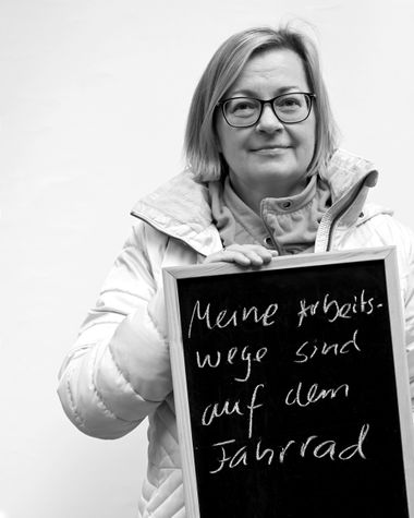 Meine Arbeitswege sind auf dem Fahrrad