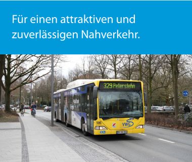 Für einen attraktiven und zuverlässigen Nahverkehr.