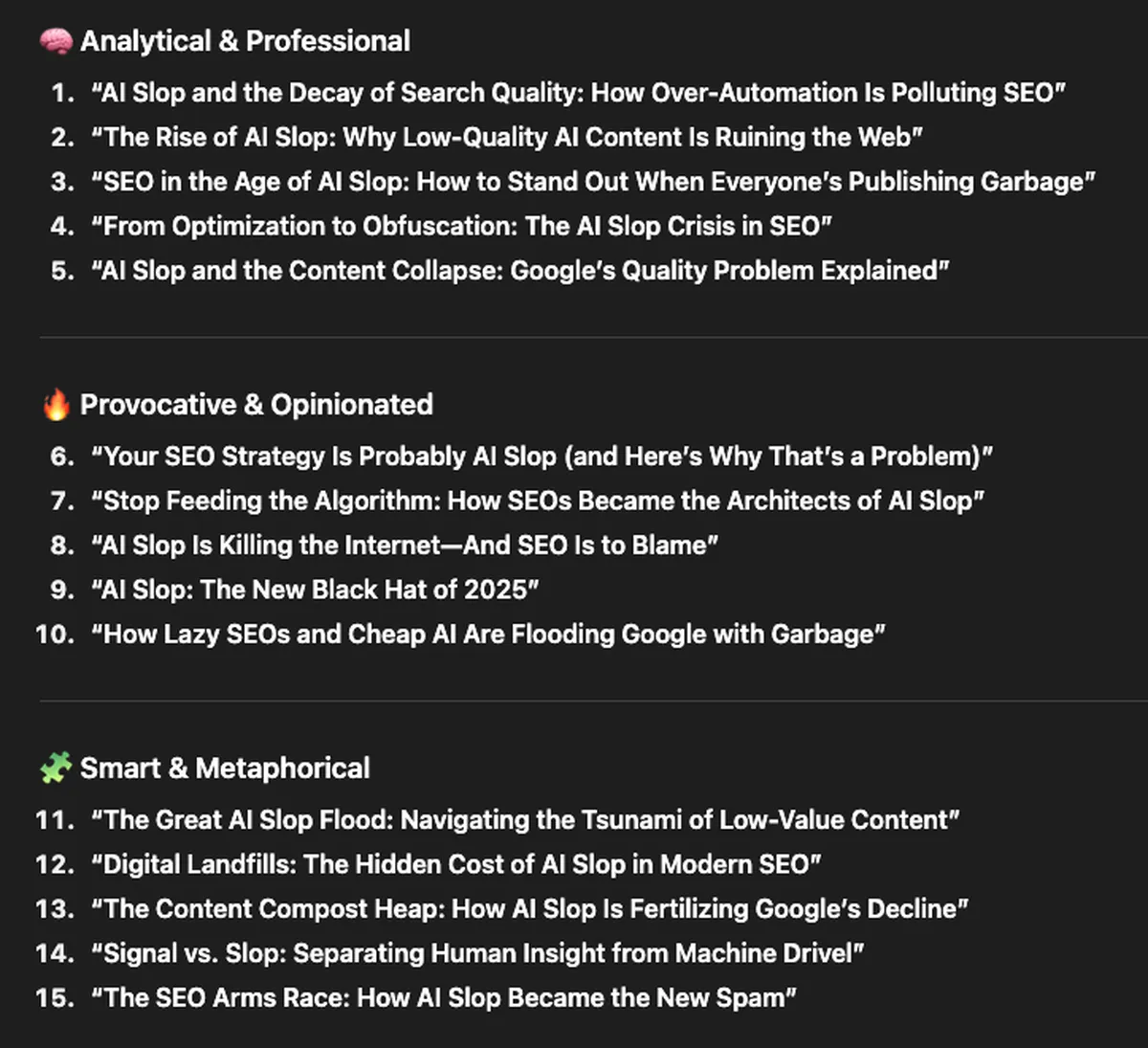 AI slop title examples chatgpt