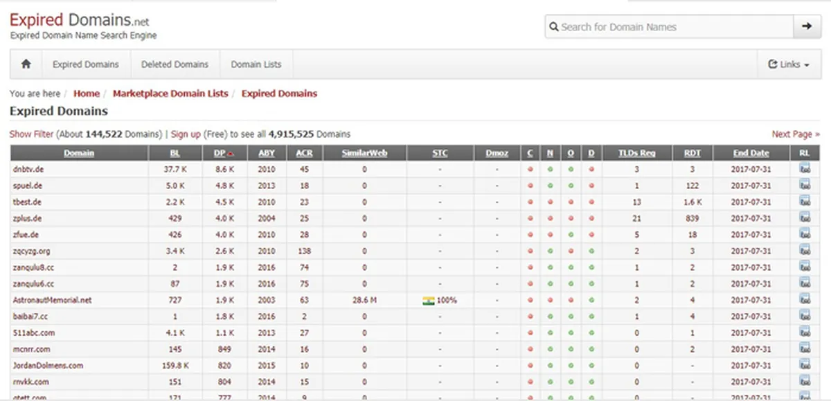 Expiring Domains and Broken Link Replacement