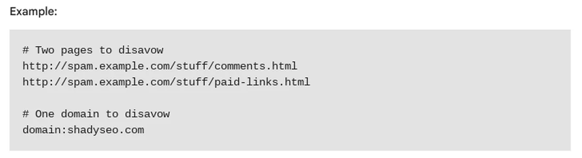 Google disavow negative seo
