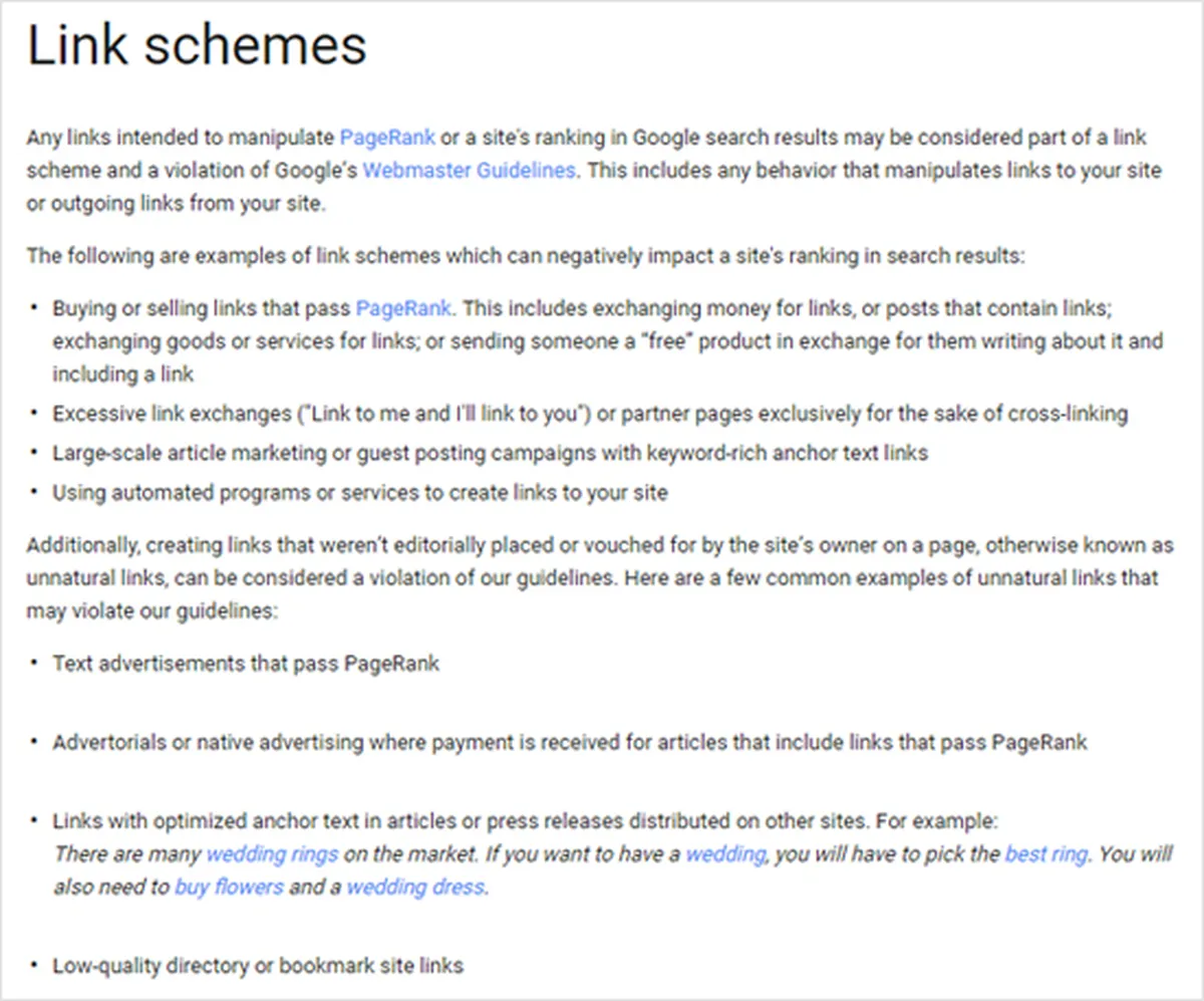 Link Schemes