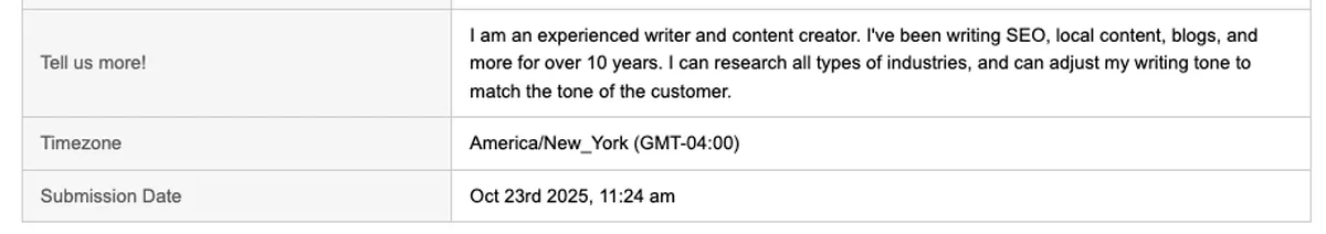 Content writer application