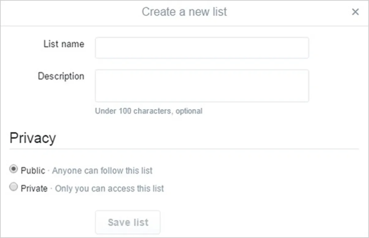 social media lists