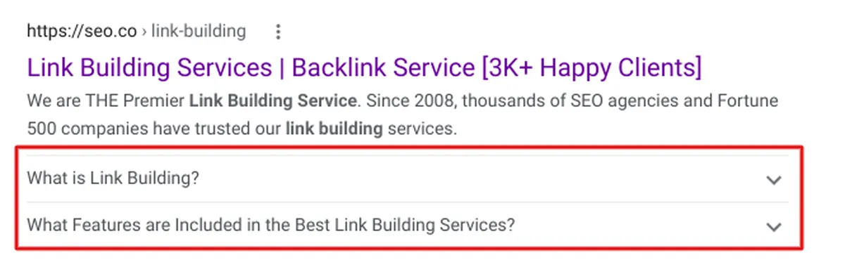 Schema markup for click through rate optimization