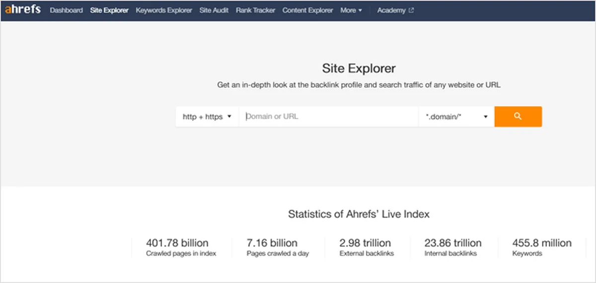 Ahrefs Site Explorer