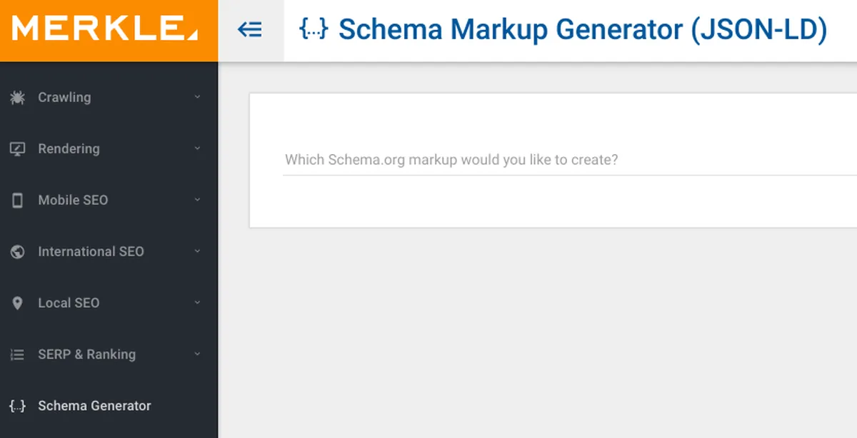 Merkle schema markup generator