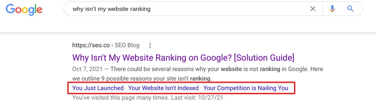Improve click throughs with internal links