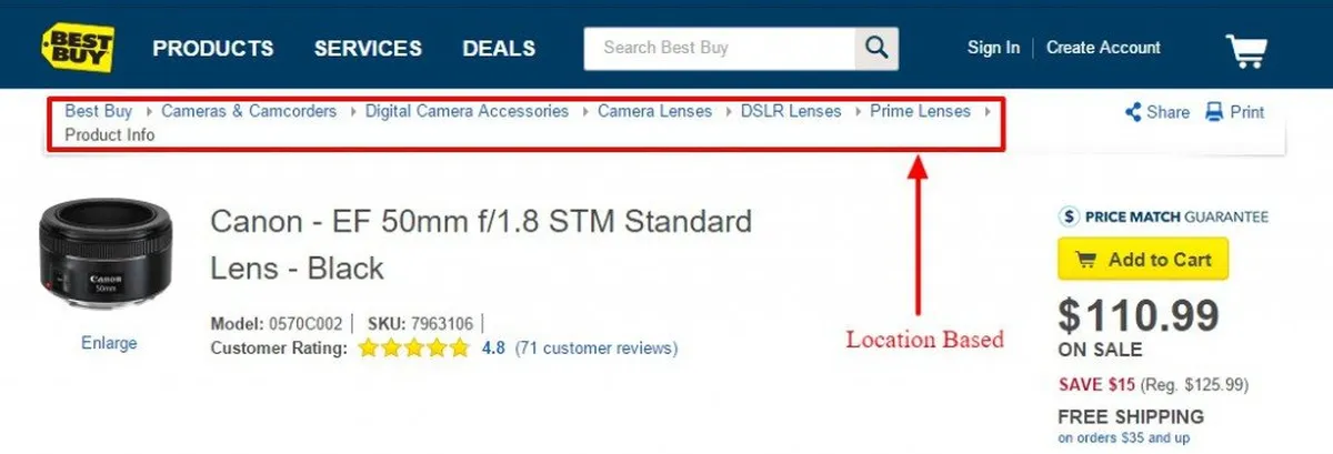 example of breadcrumbs for seo