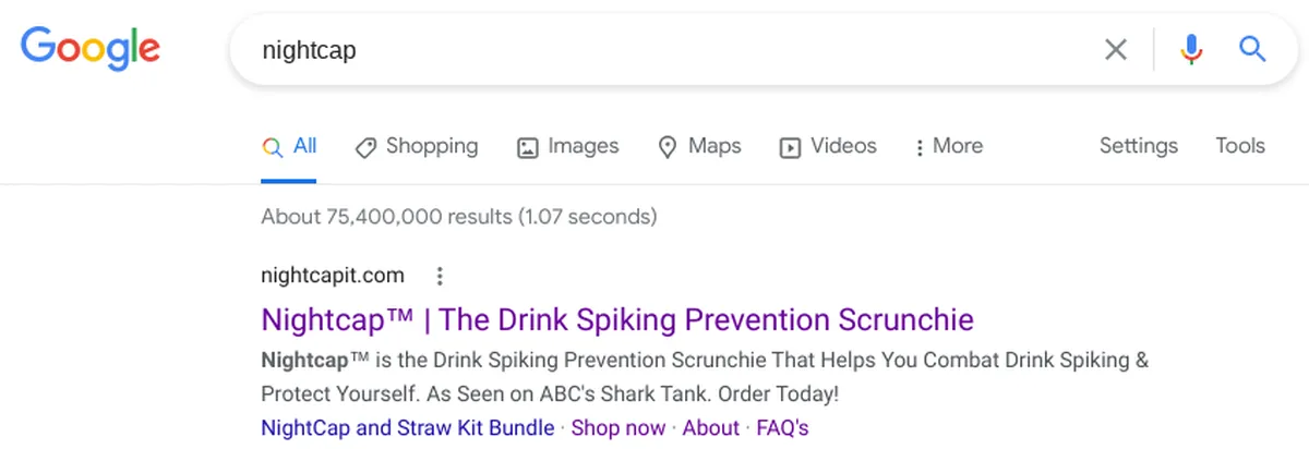 Nightcap google rankings