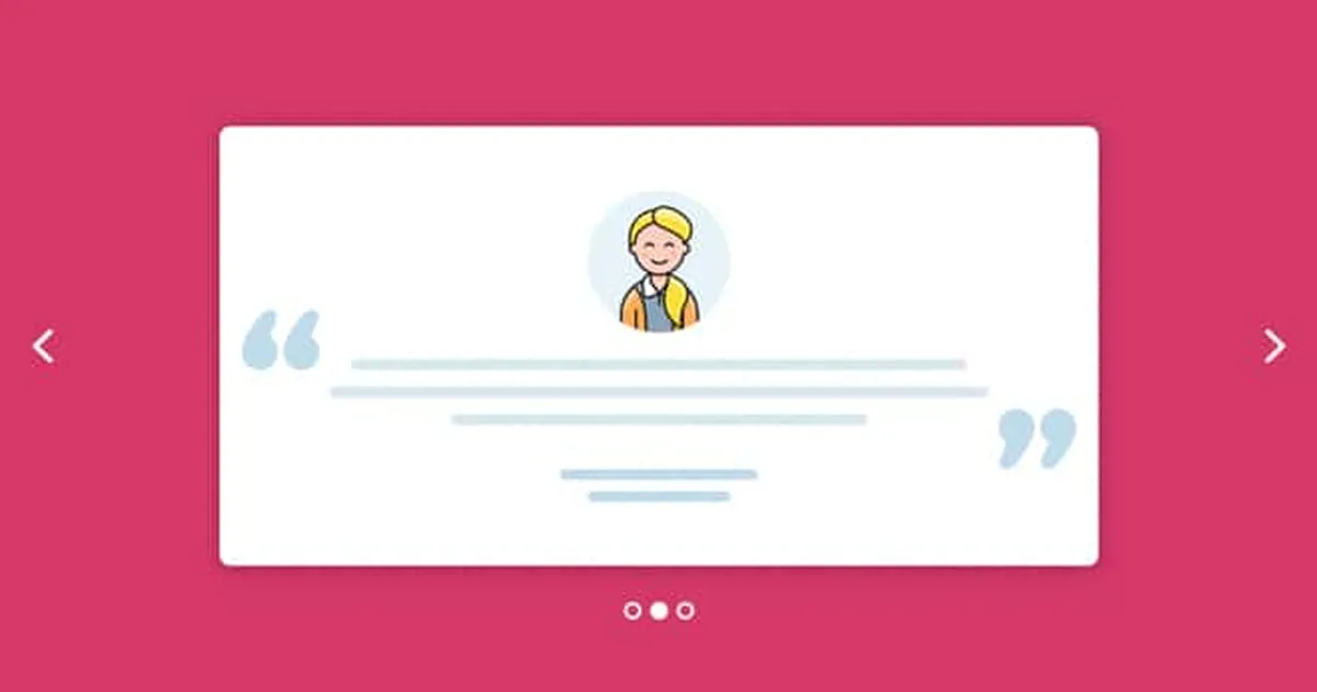 A Testimonials Slider