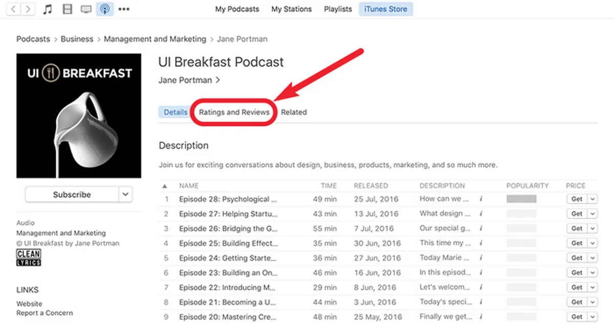 Get Reviews for your podcasts