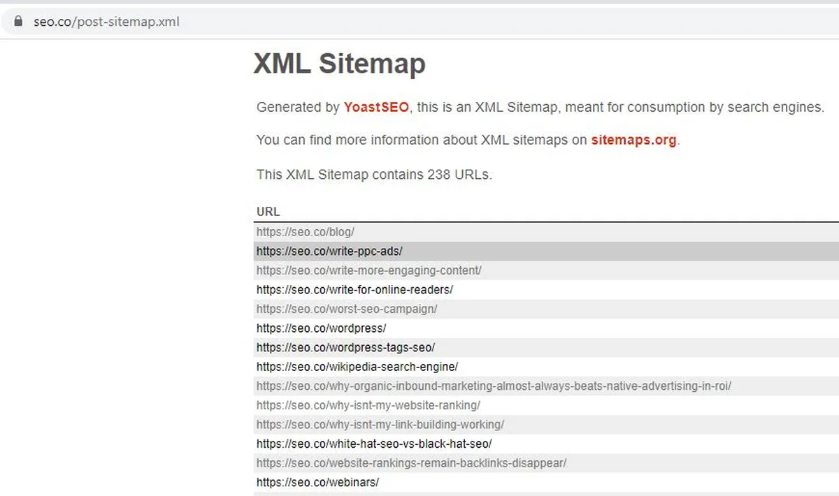 seo sitemap for beginners