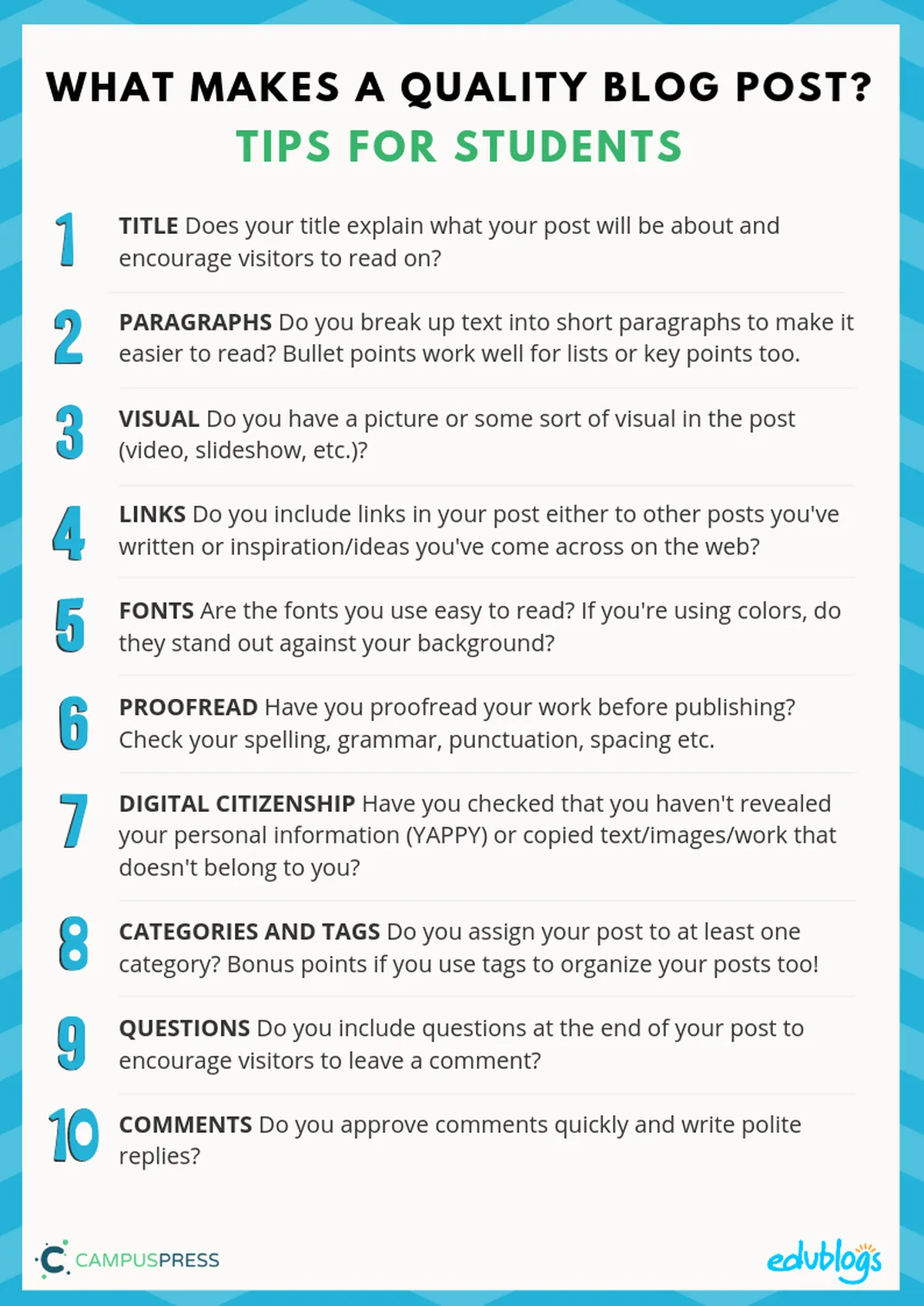 What makes a quality blog post?