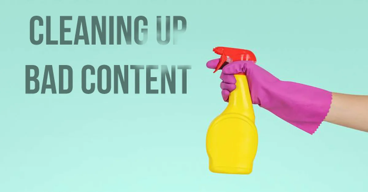 Cleaning Up Bad Content
