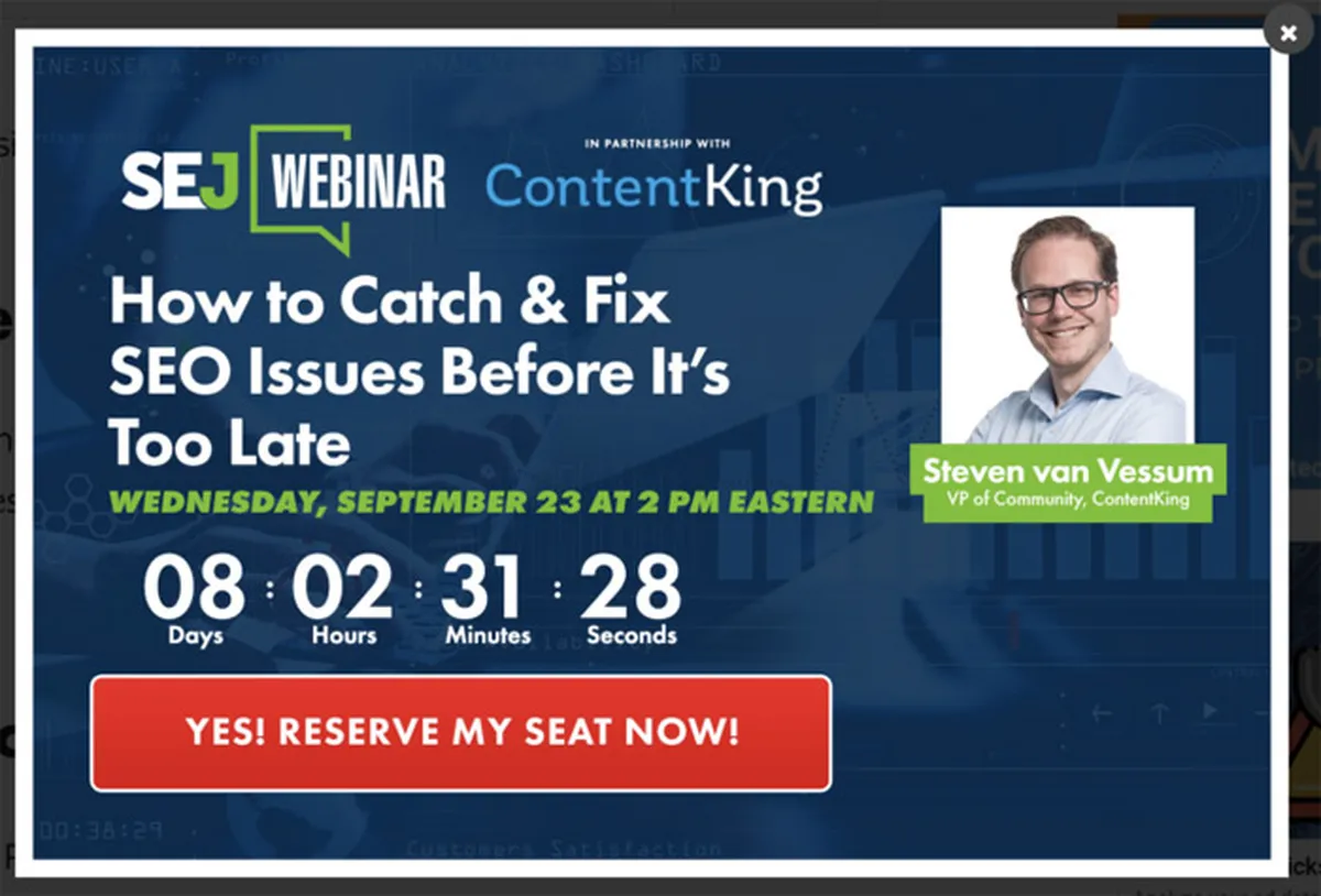 Include a countdown timer