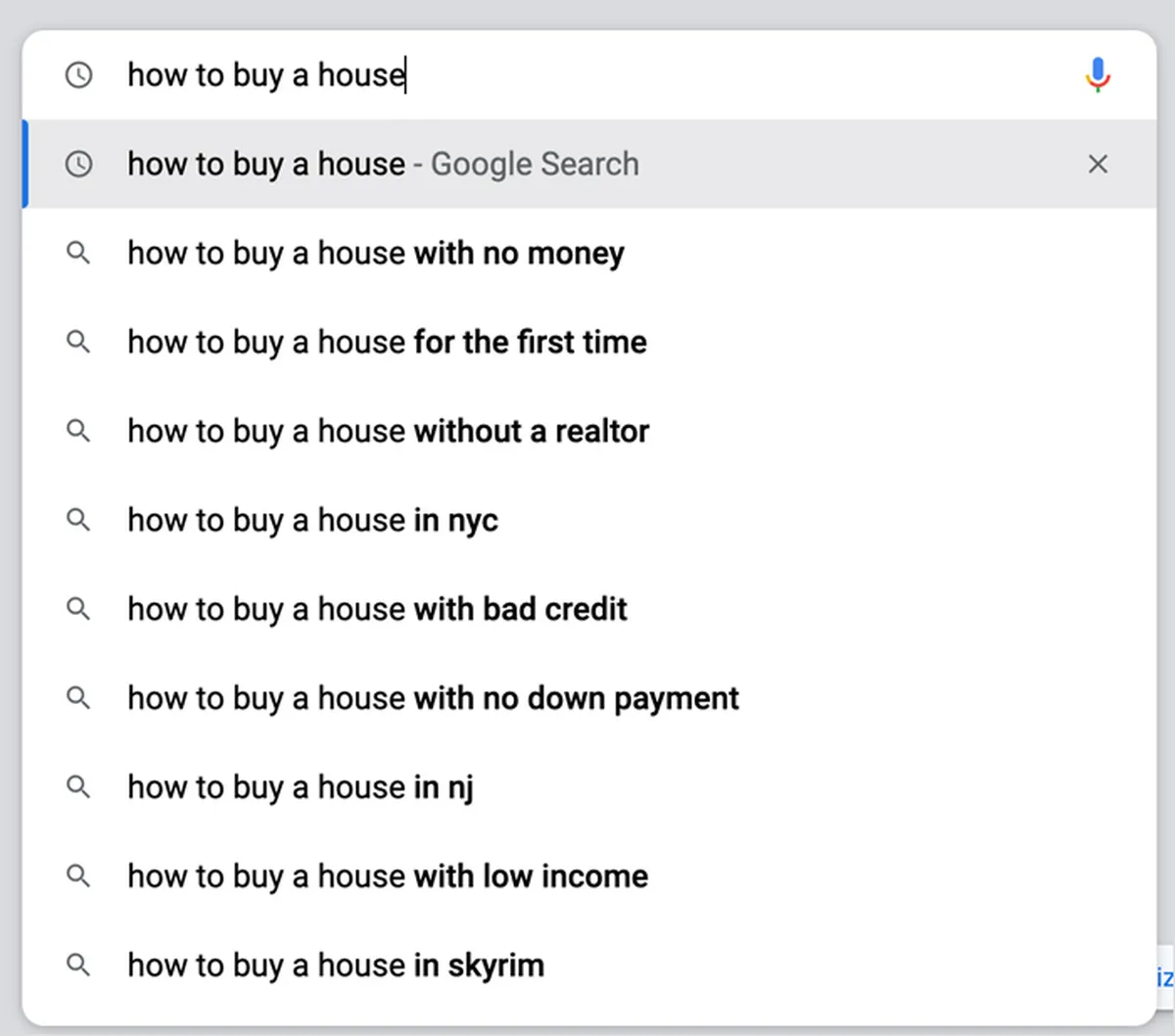 Begin with a “seed” keyword