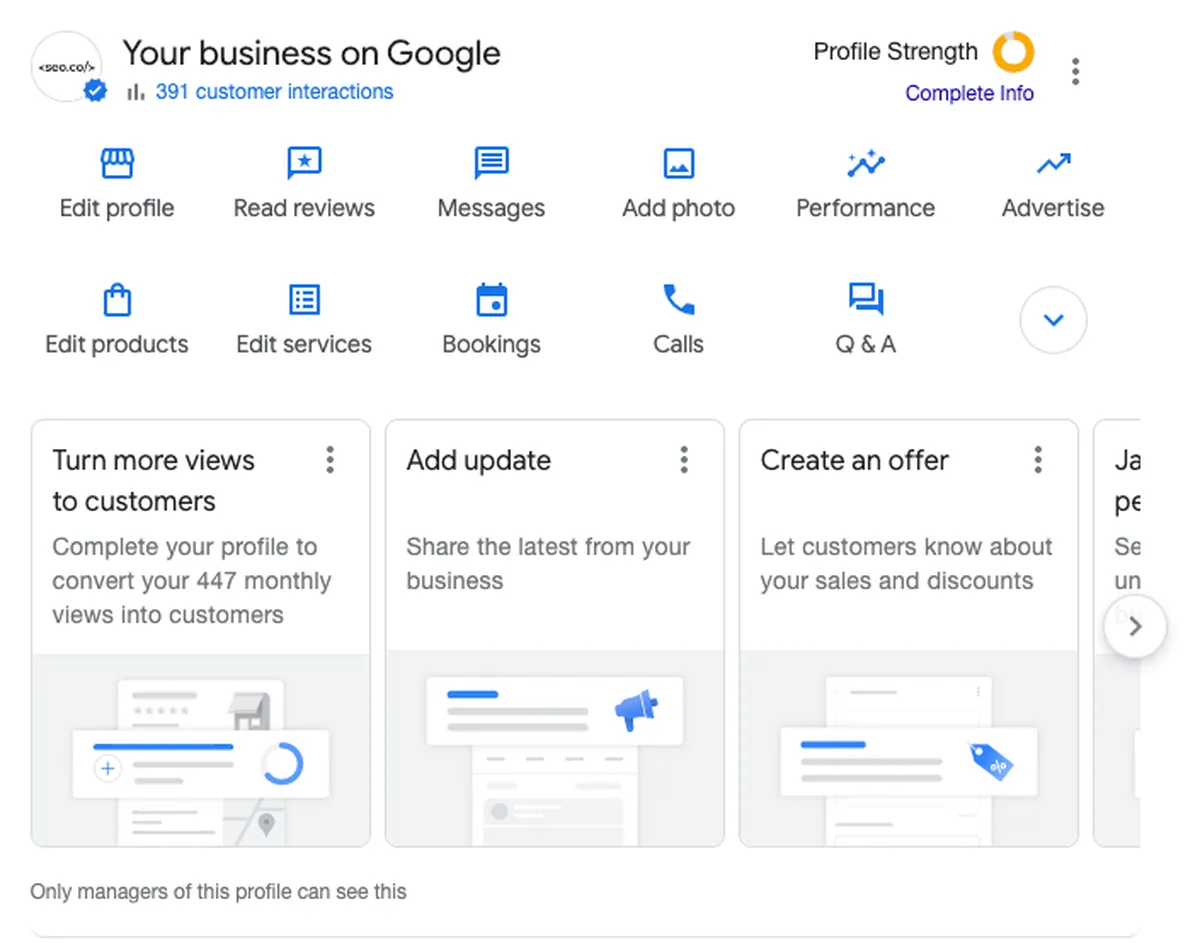 local business profile