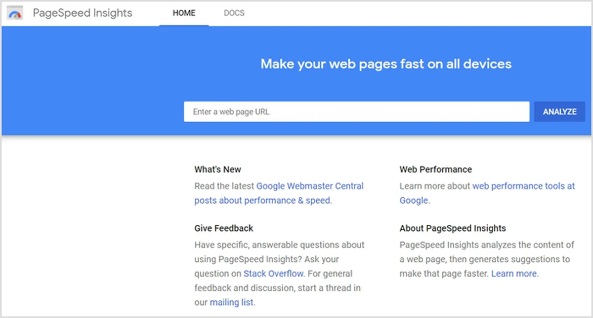 PageSpeed Insights