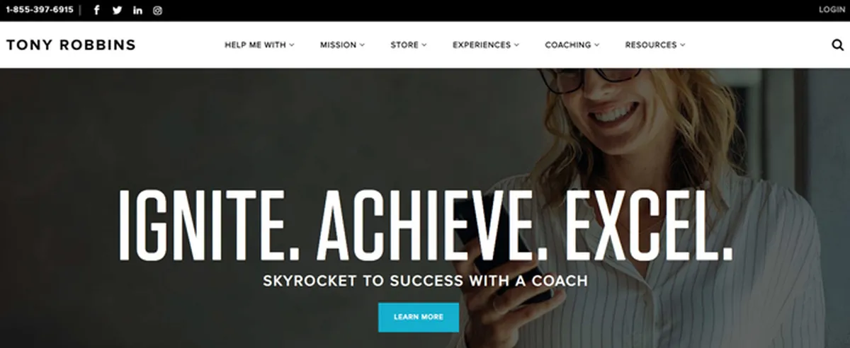 Tony Robbins Website
